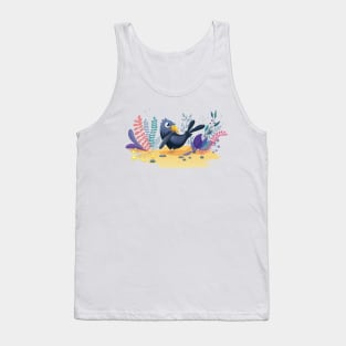 Cartoon blackbird Tank Top